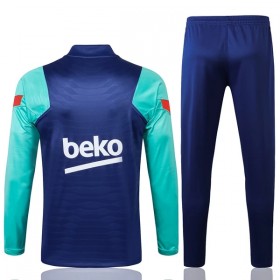 FC Barcelona Training Huppari Suits 2021-22 Neljännes-Zip Sinivihreä - Miesten
